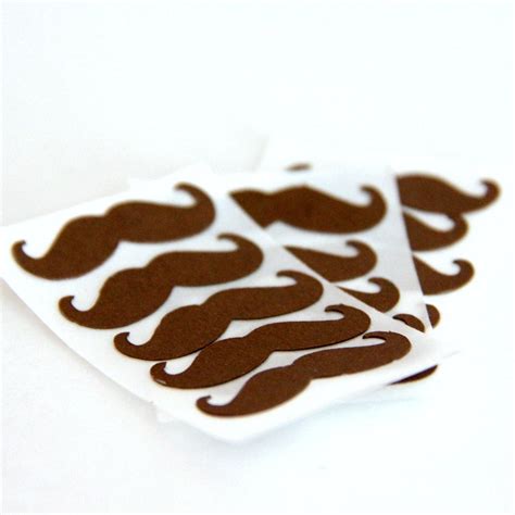 Brown Mustache Stickers very cool for crafts letters by 42Things