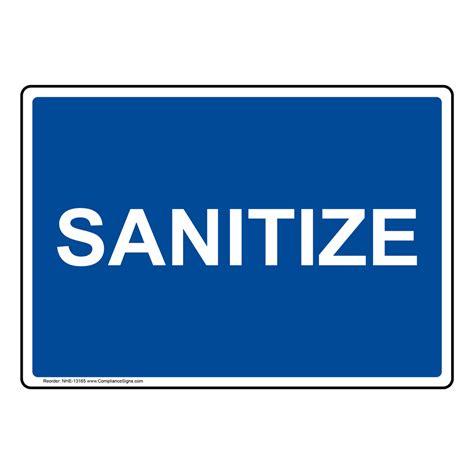 Sanitize Sign NHE-13165 Hand Washing