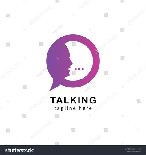 Talking Logo Design Icon Design Template Stock Vector (Royalty Free ...