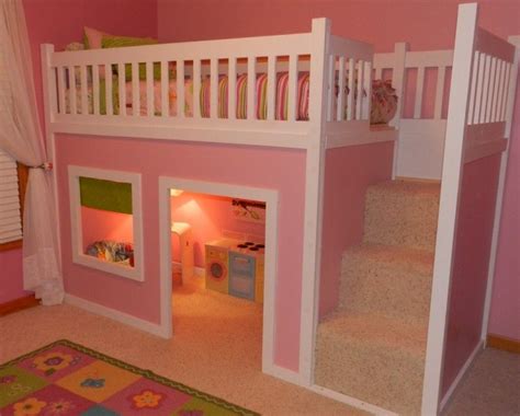 Girls Loft Bunk Beds With Stairs Cool For Pink Color With Bunk Beds For Kids With Stairs And ...