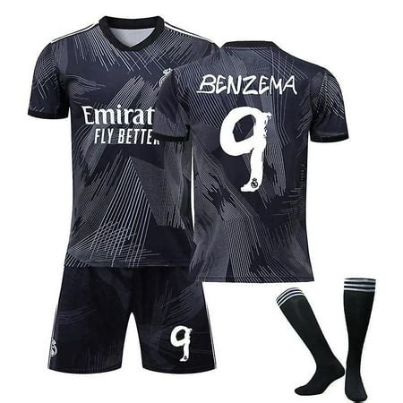 22-23 120th Anniversary Y3 Co-branded Soccer Jersey Set No. 9 Benzema T-shirt Children Football ...