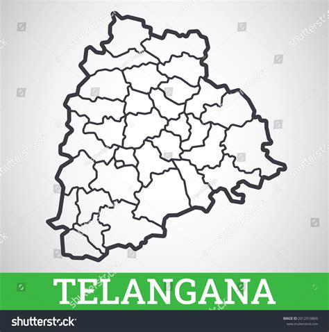 Simple Outline Map Telangana Vector Graphic Stock Vector (Royalty Free) 2012019869 | Shutterstock