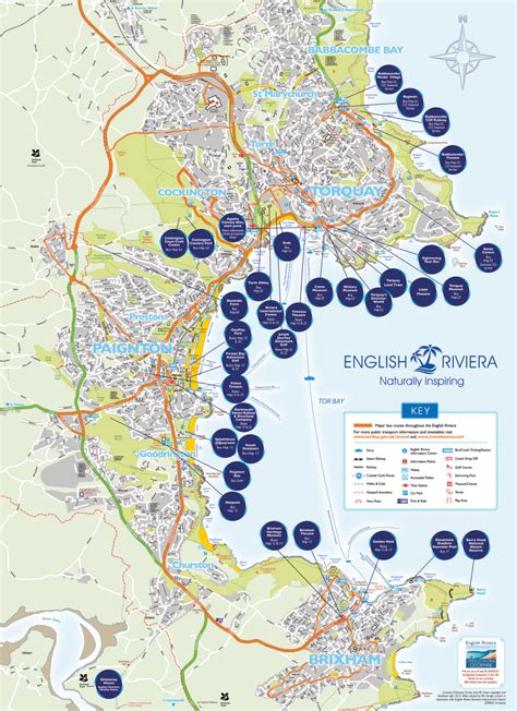 English Riviera Map - Download a map of the English Riviera - Torquay, Paignton & Brixham