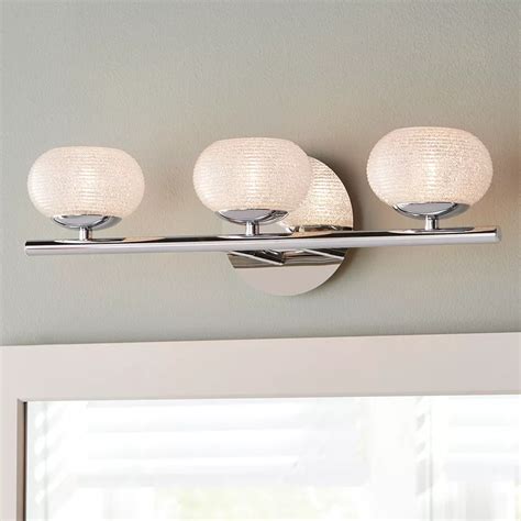 Home Decorators Collection 3-Light Bathroom Vanity Light Fixture in Chrome with Round Glas ...