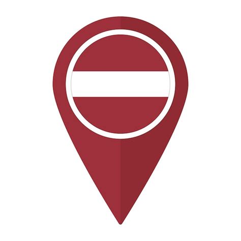 Premium Vector | Latvia flag on map pinpoint icon isolated flag of latvia