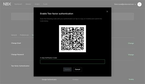 Two-factor authentication (2FA) – Norwegian Block Exchange AS