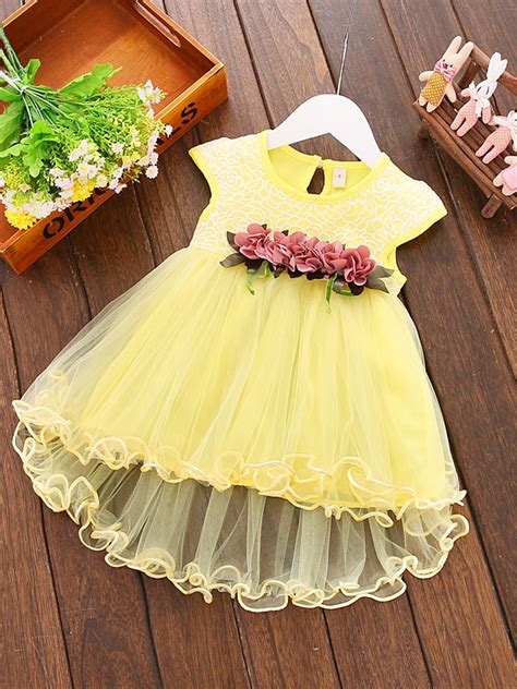 Hirigin - Baby Girls Tutu Dresses Kids Clothes Ruffled Floral Girls Tulle Dress for Wedding ...