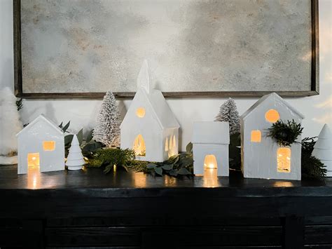 How To Make A Modern DIY Christmas Village - Shelley Bates Home