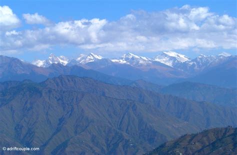 The snow clad Chanshal mountain range as seen from Pabbar Valley ...