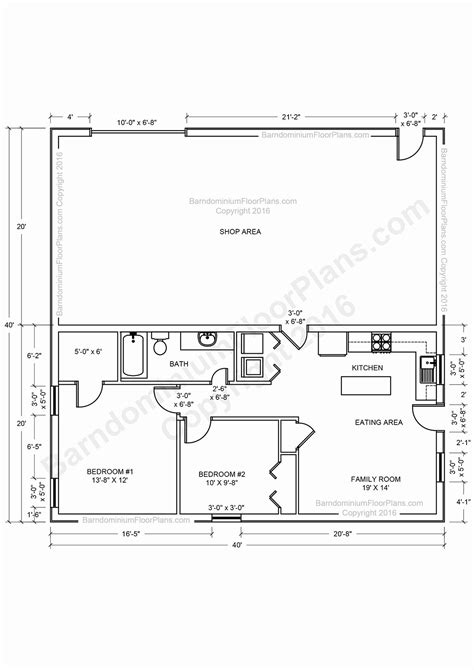 Barn House Plans 40x60 Barndominium Floor Plans With Shop - Home Design Ideas