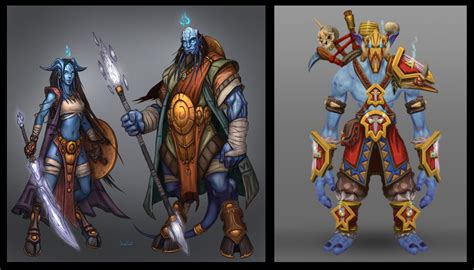 Blizzard pls... Draenei & Troll heritage armor when ? (Art by Glenn Rane & Arthur Lorenz) : r/wow