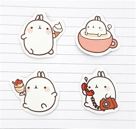 Kawaii Rabbit Stickers Cute Rabbit Stickers Kawaii Stickers - Etsy