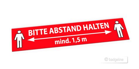 Bodenaufkleber 60x15cm "Bitte Abstand halten" | Namensschilder & Organisation | signline ...