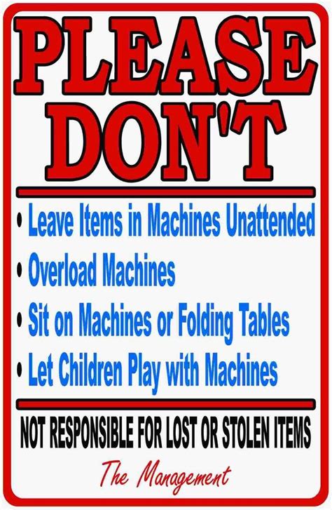 Laundromat Rules & Liability Sign | Laundromat, Laundromat business ...