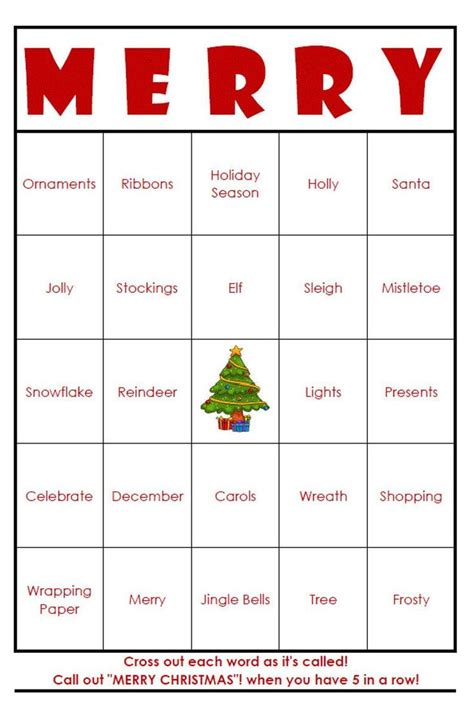 Christmas Bingo Words - a-shit-go1