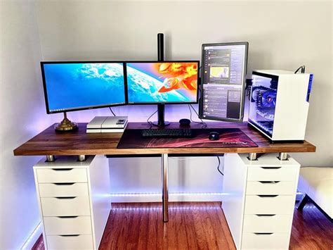 2020 Setup took me 8 hours to complete.. I know IKEA Karlby desk setup ...