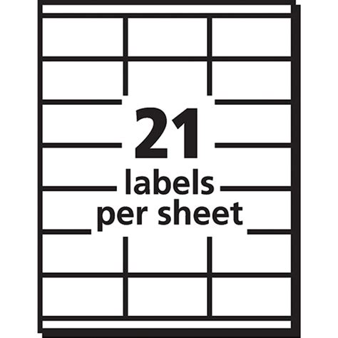 Avery® Address Labels for Copiers, Permanent Adhesive, 1 1/2" x 2 13/16", 2,100/BX - WB Mason