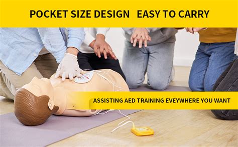 Mini AED Trainer, XFT Portable AED Training Kit Essentials AED Training Device in English, for ...