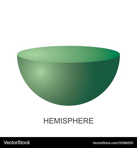 3d shape hemisphere Royalty Free Vector Image - VectorStock