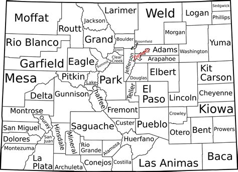 File:Map of Colorado counties, labelled.svg | Familypedia | FANDOM powered by Wikia