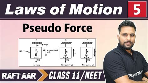 Laws of Motion 05 || Pseudo Force || Class 11/NEET || RAFTAAR - YouTube