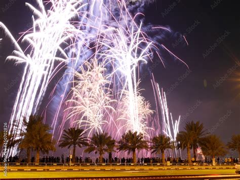 Fireworks for Qatar National Day Stock Photo | Adobe Stock