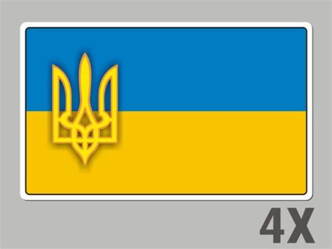 4 Ukraine stickers flag decal bumper car bike emblem vinyl FL066 | eBay