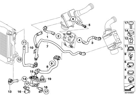 2009 Bmw X5 Parts Diagram Engine Housing Guard : BMW X5 Coolant hose ...