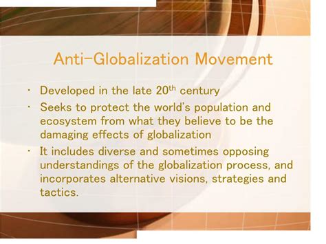 PPT - Anti-Globalization PowerPoint Presentation, free download - ID:483965