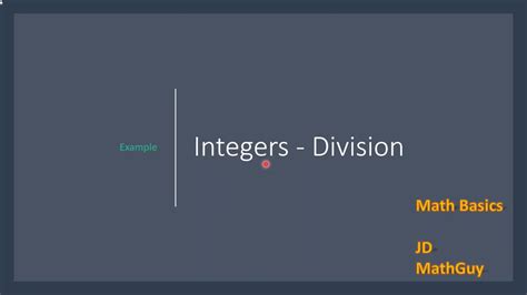 integers - division - examples - YouTube