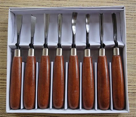 Free shipping 8PCS PMB 308 Tool Kit woodpeckers chisel wood chisel carpenter tool knife handmade ...