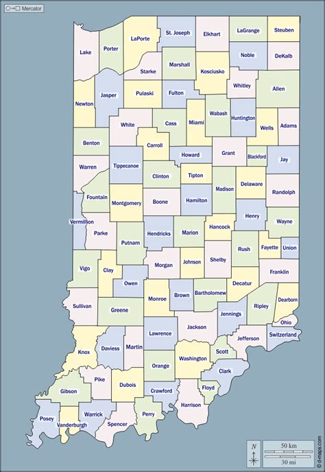 Indiana County Map Printable