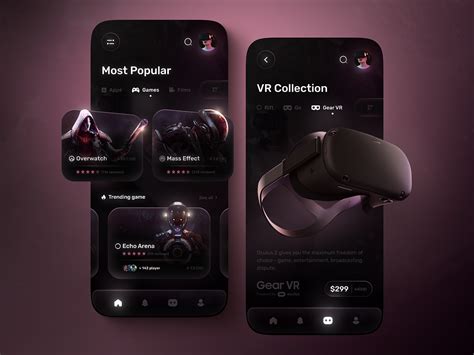 Oculus app concept by Vitali Darozhka on Dribbble