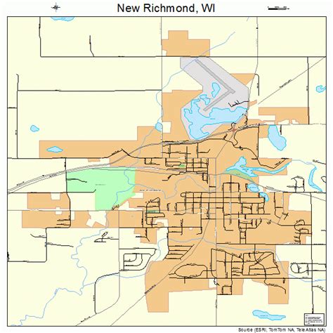 New Richmond Wisconsin Street Map 5557100