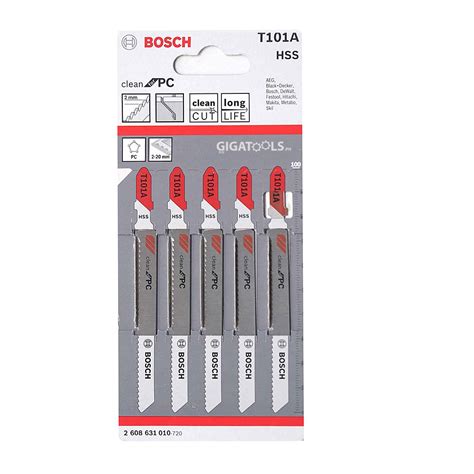 Bosch T101A Acrylic + perspex cutting 2 - 20mm Jigsaw Blades (5 Pack) – GIGATOOLS Industrial Center