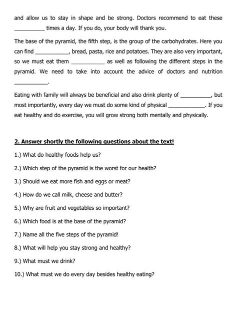 Healthy foods worksheets | K5 Learning - Worksheets Library