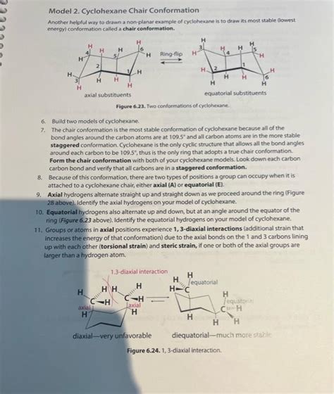 Solved Model 2. Cyclohexane Chair Conformation Another | Chegg.com