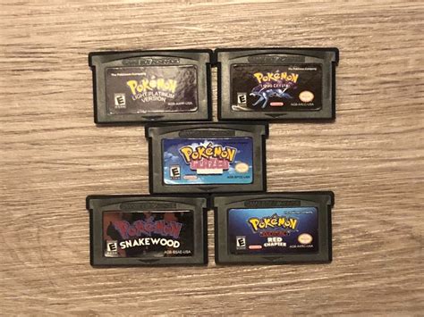 Pokemon Glazed Snakewood Red Chapter Liquid Crystal Light Platinum GBA ...