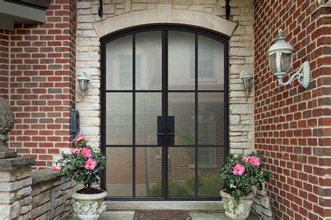 Arch Steel Exterior Doors - Modern Glass and Metal Front Doors - Custom Steel Doors by Glenview ...