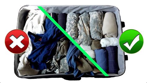 Army Hack: Packing Suitcase / Baggage Like a Pro for Travel || Space ...