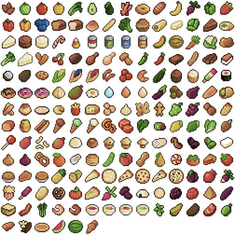 Minecraft Food Pixel Art