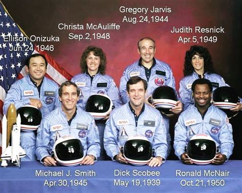 Space Shuttle Challenger Crew Names