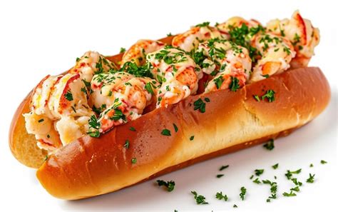 Premium AI Image | Lobster Roll with Butter On White Background