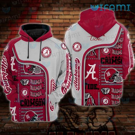 Alabama Football Hoodie 3D Logo History Alabama Crimson Tide Gift ...