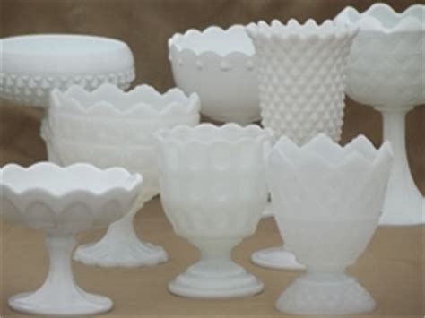 vintage milk glass dishes and glassware