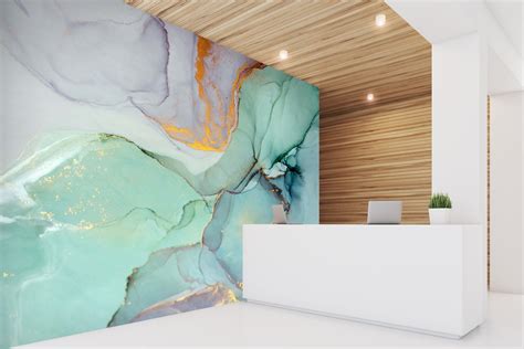 3D green Abstract Liquid 25 Wall Murals | AJ Wallpaper | Wall murals ...