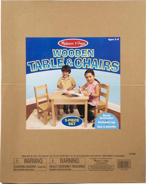 Solid Wood Table & Chairs 3-Piece Set, from Melissa & Doug and Totally ...