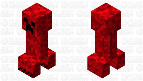 Red Creeper Minecraft Mob Skin