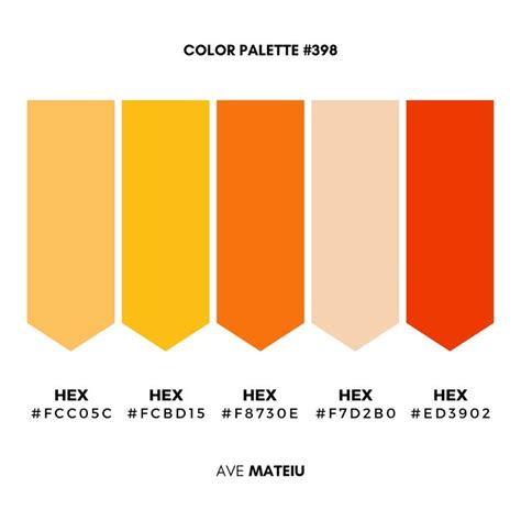 the color palette for hex, hex, hex, hex and hex