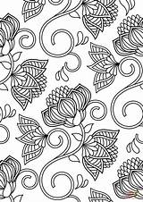 Lotus Pattern coloring Page  Free Printable Coloring Pages sketch template